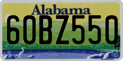 AL license plate 60BZ550