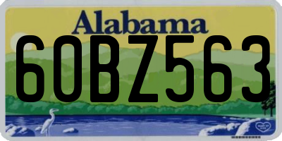 AL license plate 60BZ563