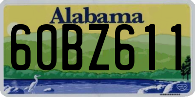 AL license plate 60BZ611