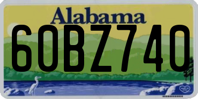 AL license plate 60BZ740
