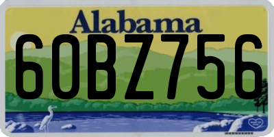 AL license plate 60BZ756