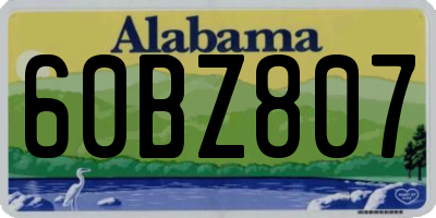 AL license plate 60BZ807