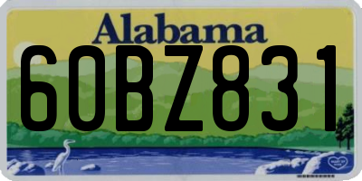 AL license plate 60BZ831