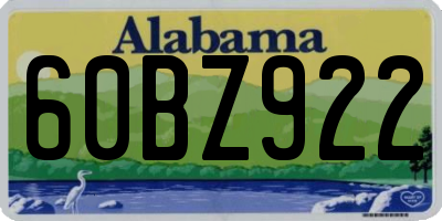 AL license plate 60BZ922