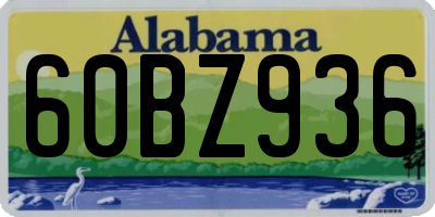 AL license plate 60BZ936