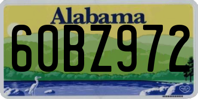 AL license plate 60BZ972
