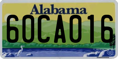 AL license plate 60CA016
