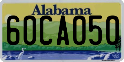 AL license plate 60CA050