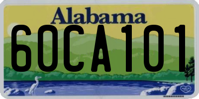 AL license plate 60CA101
