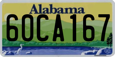 AL license plate 60CA167