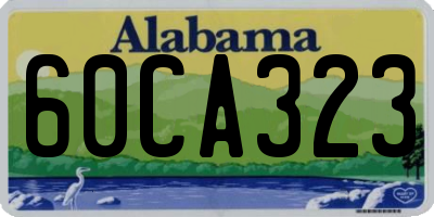 AL license plate 60CA323