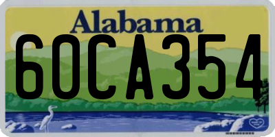 AL license plate 60CA354