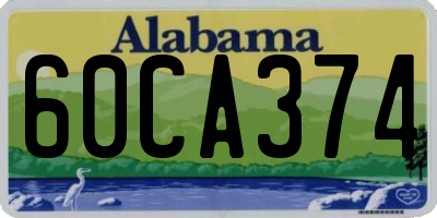 AL license plate 60CA374