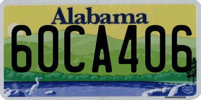 AL license plate 60CA406