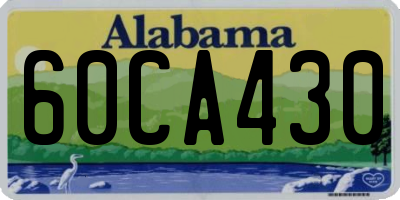 AL license plate 60CA430