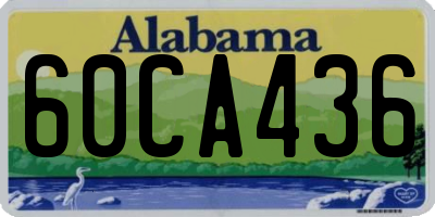 AL license plate 60CA436