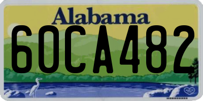 AL license plate 60CA482