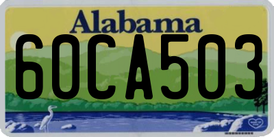 AL license plate 60CA503