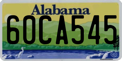 AL license plate 60CA545