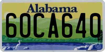 AL license plate 60CA640