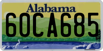AL license plate 60CA685