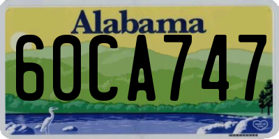 AL license plate 60CA747