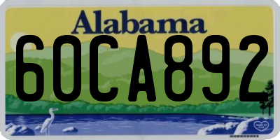 AL license plate 60CA892