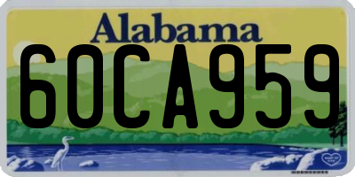AL license plate 60CA959