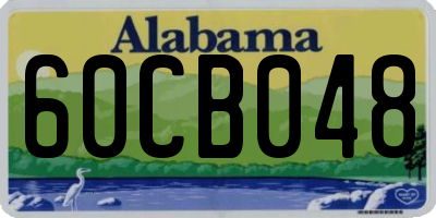 AL license plate 60CB048