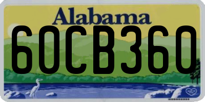AL license plate 60CB360