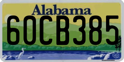 AL license plate 60CB385