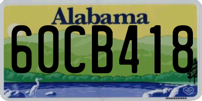 AL license plate 60CB418