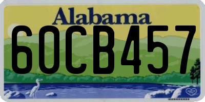 AL license plate 60CB457