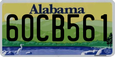 AL license plate 60CB561