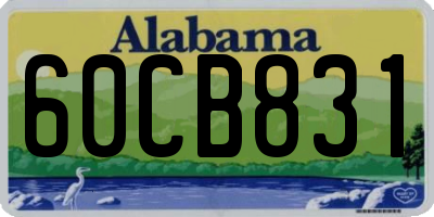 AL license plate 60CB831