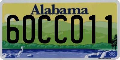 AL license plate 60CC011
