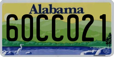 AL license plate 60CC021