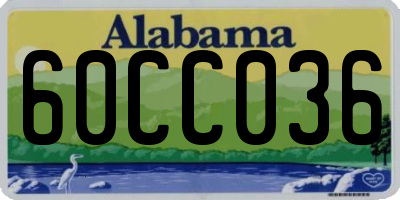 AL license plate 60CC036