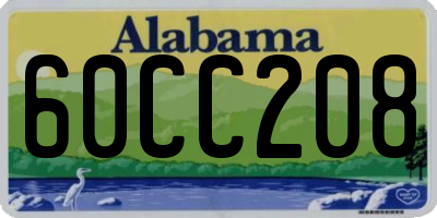 AL license plate 60CC208