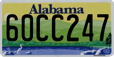AL license plate 60CC247