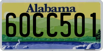 AL license plate 60CC501