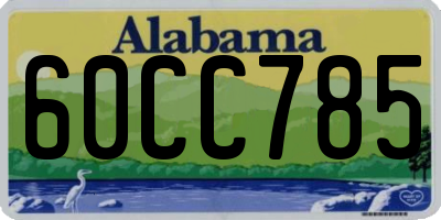 AL license plate 60CC785