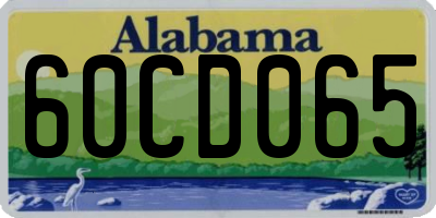 AL license plate 60CD065