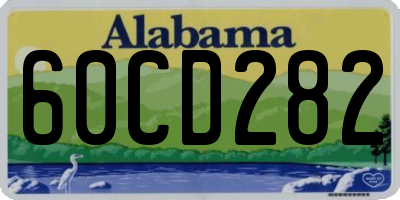 AL license plate 60CD282