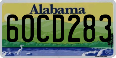 AL license plate 60CD283