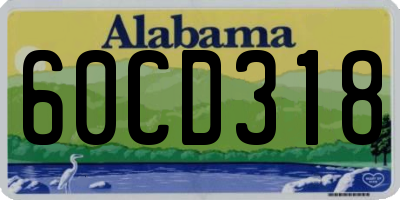 AL license plate 60CD318