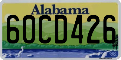 AL license plate 60CD426