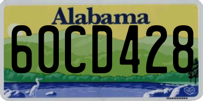 AL license plate 60CD428