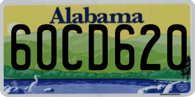 AL license plate 60CD620