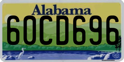 AL license plate 60CD696